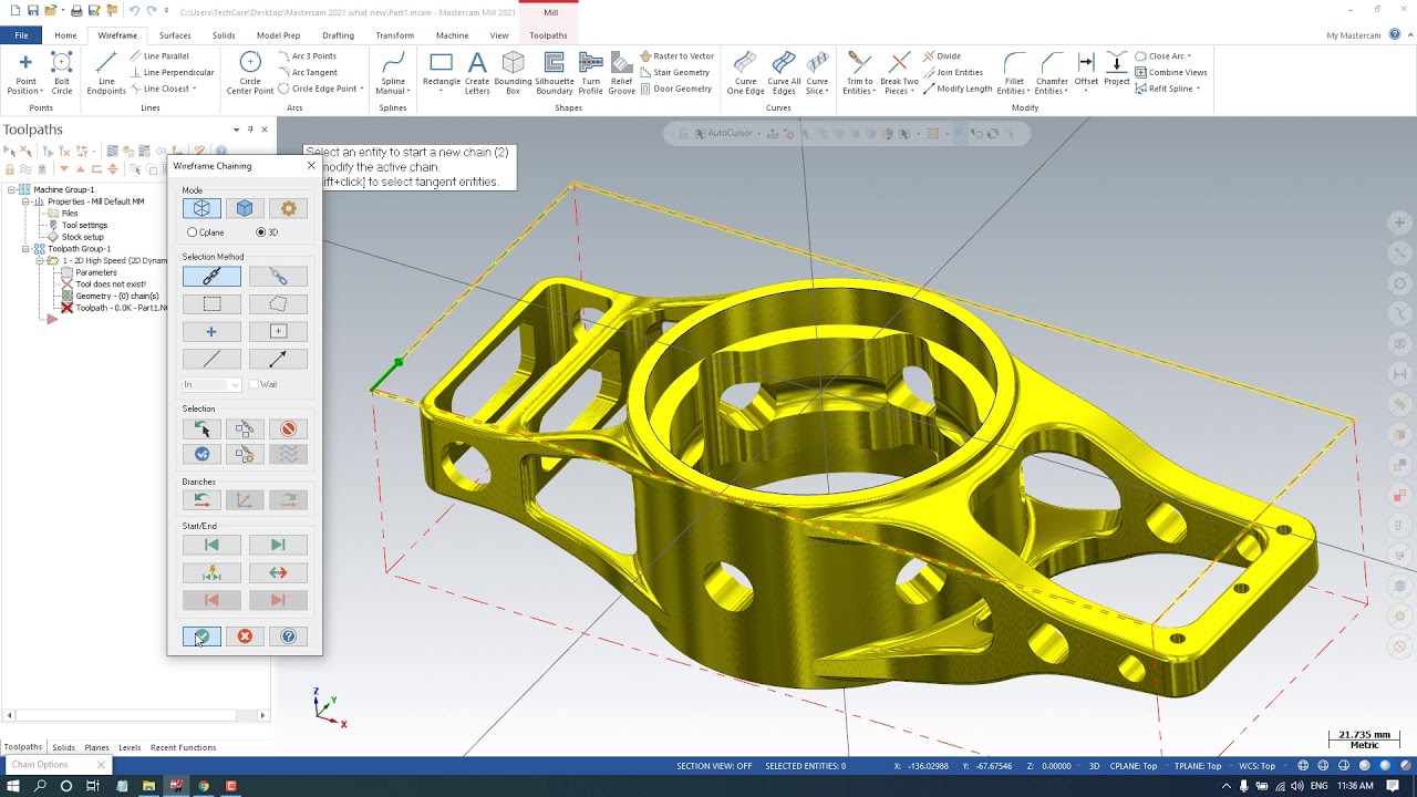 Hướng Dẫn Mastercam 2021 - Chức Năng Corner Pretreatment - Xử Lý Góc Bo ...