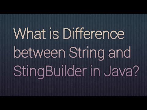 What is Difference between String and StingBuilder ? #javainterview # ...