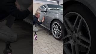 2-step polishing prep mercedes e350 #beforeandafter #automobile #detailing #details #carpro