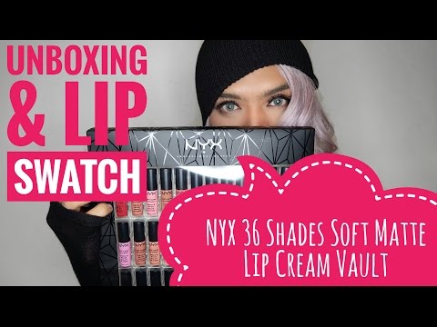 unboxing-&-lip-swatch:-nyx-36-shades-soft-matte-lip-cream-vault-by-@gifost244