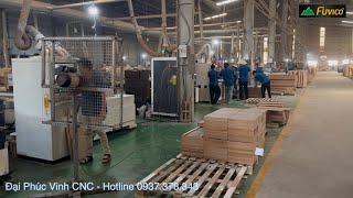 P2. Xưởng gỗ xuất khẩu tại Bình Dương, máy móc khu vực định hình, khoan, làm mộng, xử lý nguội