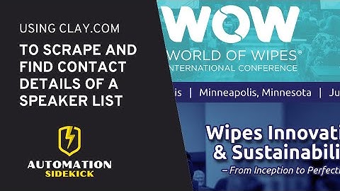 Scraping a speaker list and finding contact details