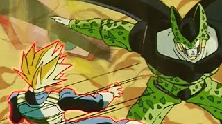 Cell hits Vegeta too hard, but to the wrong side