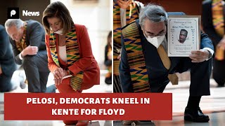 Pelosi and US democrats wear KENTE and KNEEL in memory of George Floyd