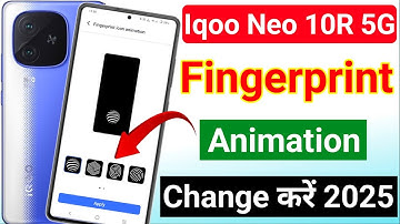 how to change fingerprint animation on the iqoo Neo 10r 5g | Iqoo Neo 10r 5g fingerprint animation