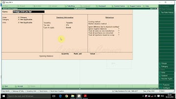 GCC VAT - Create Stock Item for GCC VAT in Tally ERP 9