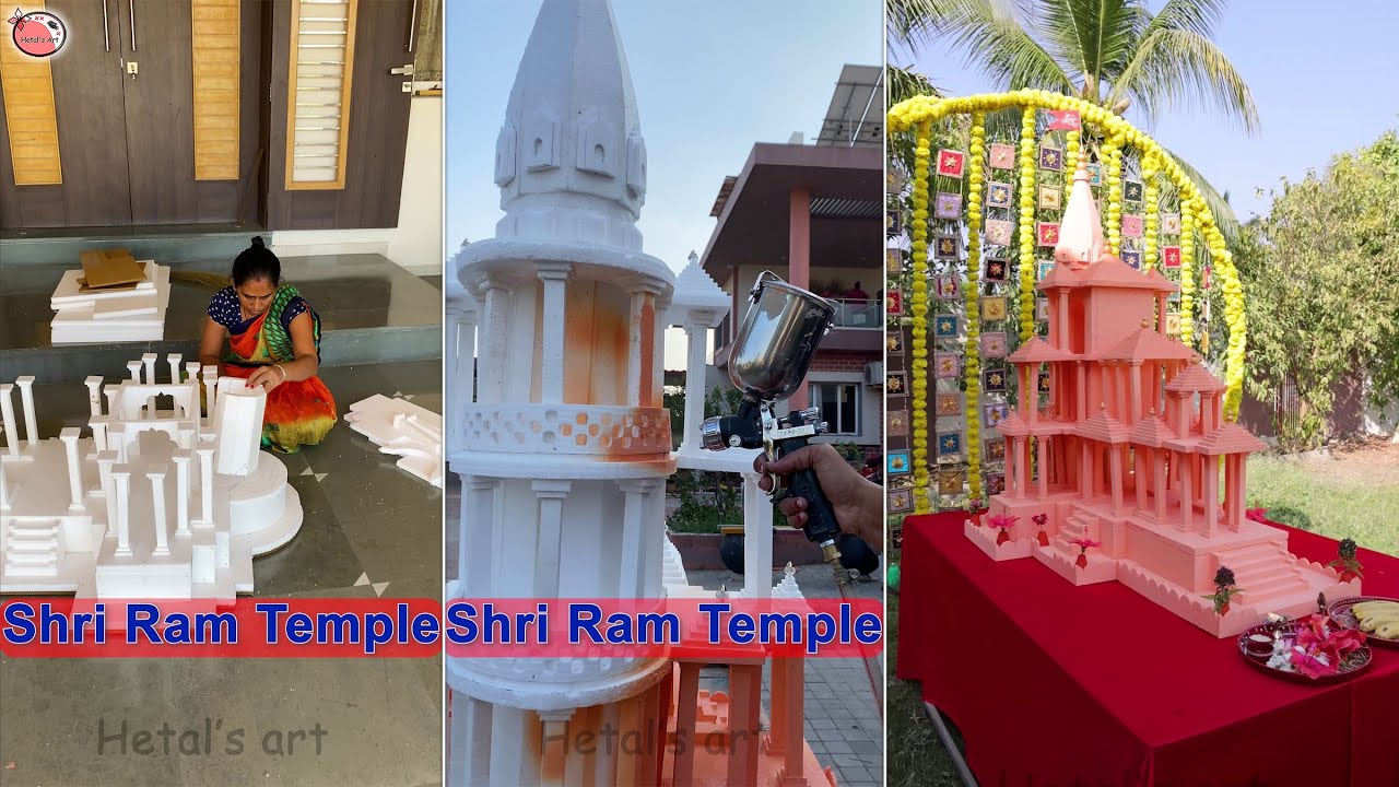 Ayodhya Ram Mandir Making  Using Thermocol Sheet  Ayodhya Temple  Jay Shree Ram