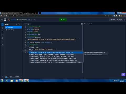 Today we're be creating a password generator using @C++ coding language