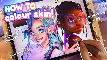 HOW TO Colour Skin 🎨✨ beginner tips, choosing colours, rendering and revamping my old OC
