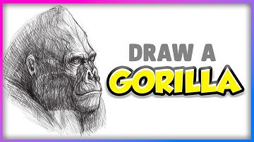 Draw a Realistic Gorilla Face 🦍 | Simple Step-by-Step Pencil Drawing for Beginners