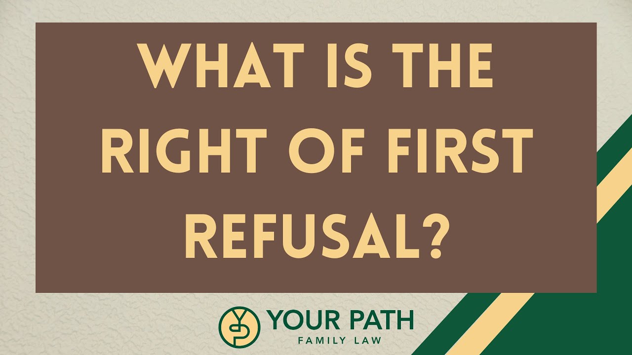 What is the right of first refusal? - YouTube
