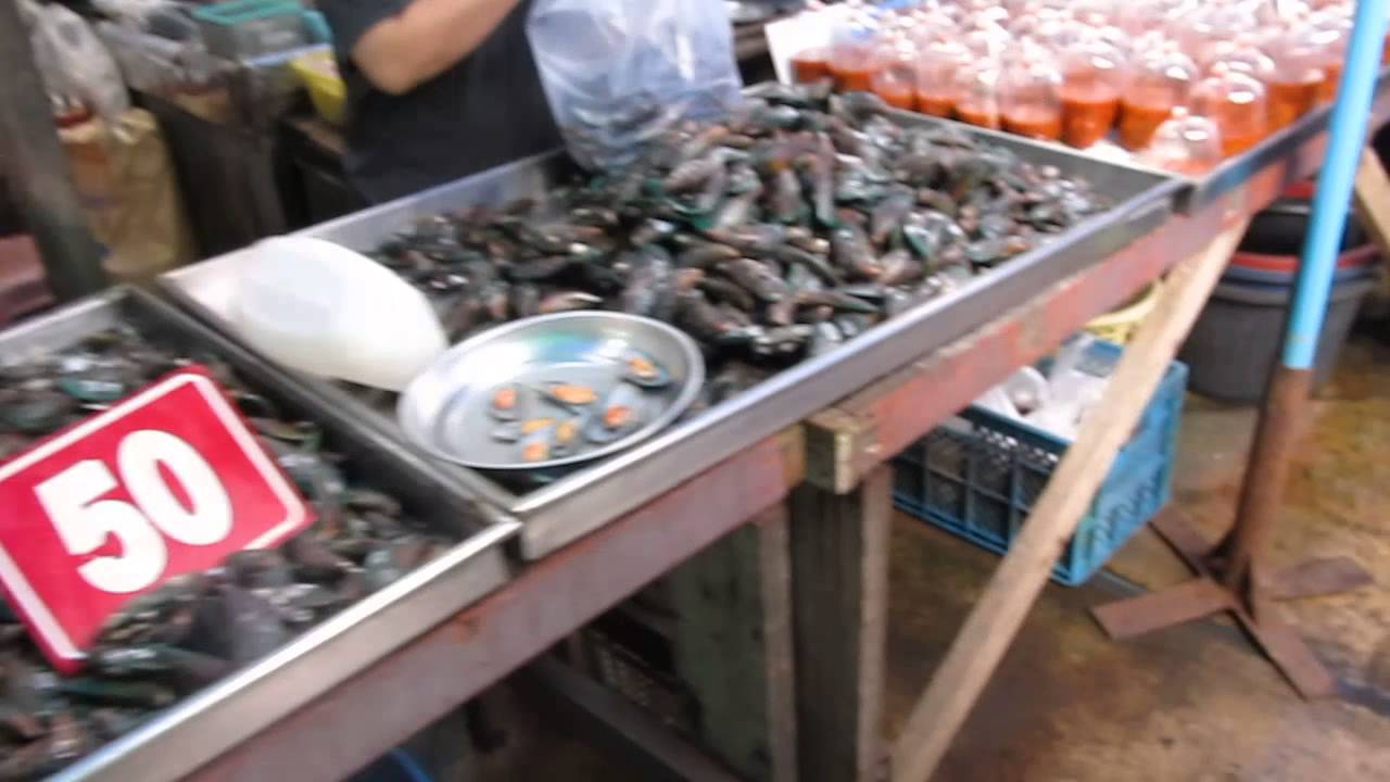 Рынок морепродуктов в Таиланде - YouTube