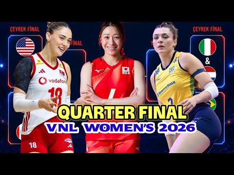Video KLASEMEN AKHIR BABAK PENYISIHAN & 8 TIM LOLOS KE QUARTER FINAL VNL WOMEN'S 2026