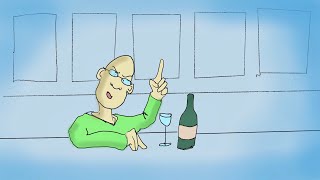 Guy Drinking Wine in a Bar - Test Animation Using Procreate App