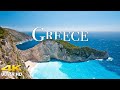 FLYING OVER GREECE (4K VIDEO) - Beautiful Relaxing Music, Calm Music, Meditation Music, Sleep Music