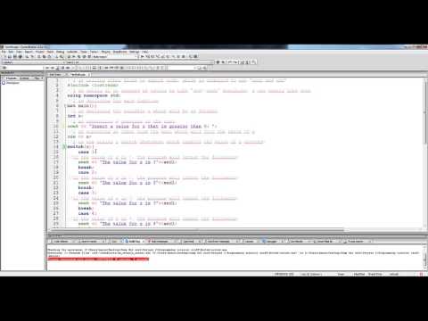 C++ Tutorials - Switches and Cases.