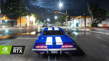 GTA V: 8k Resolution Night Enhancemet MOD - Ray-Tracing RTX™ 3090 Ultra Graphics Gameplay [PC MODs]