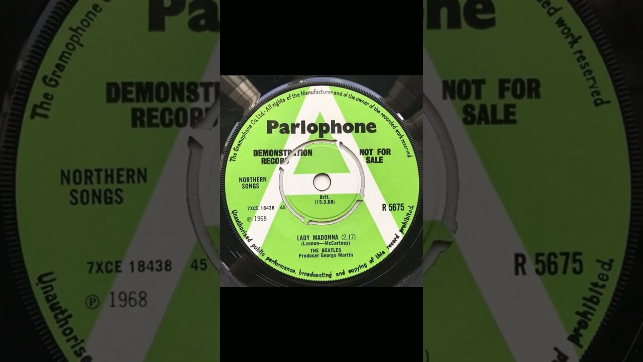 ７インチ★BEATLES★Lady Madonna UK Parlophone The Beatles - Lady Madonna - UK Parlophone Records Demo released