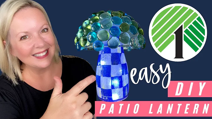 🍄 How to Make a Dollar Tree Patio Lantern with Fairy Lights