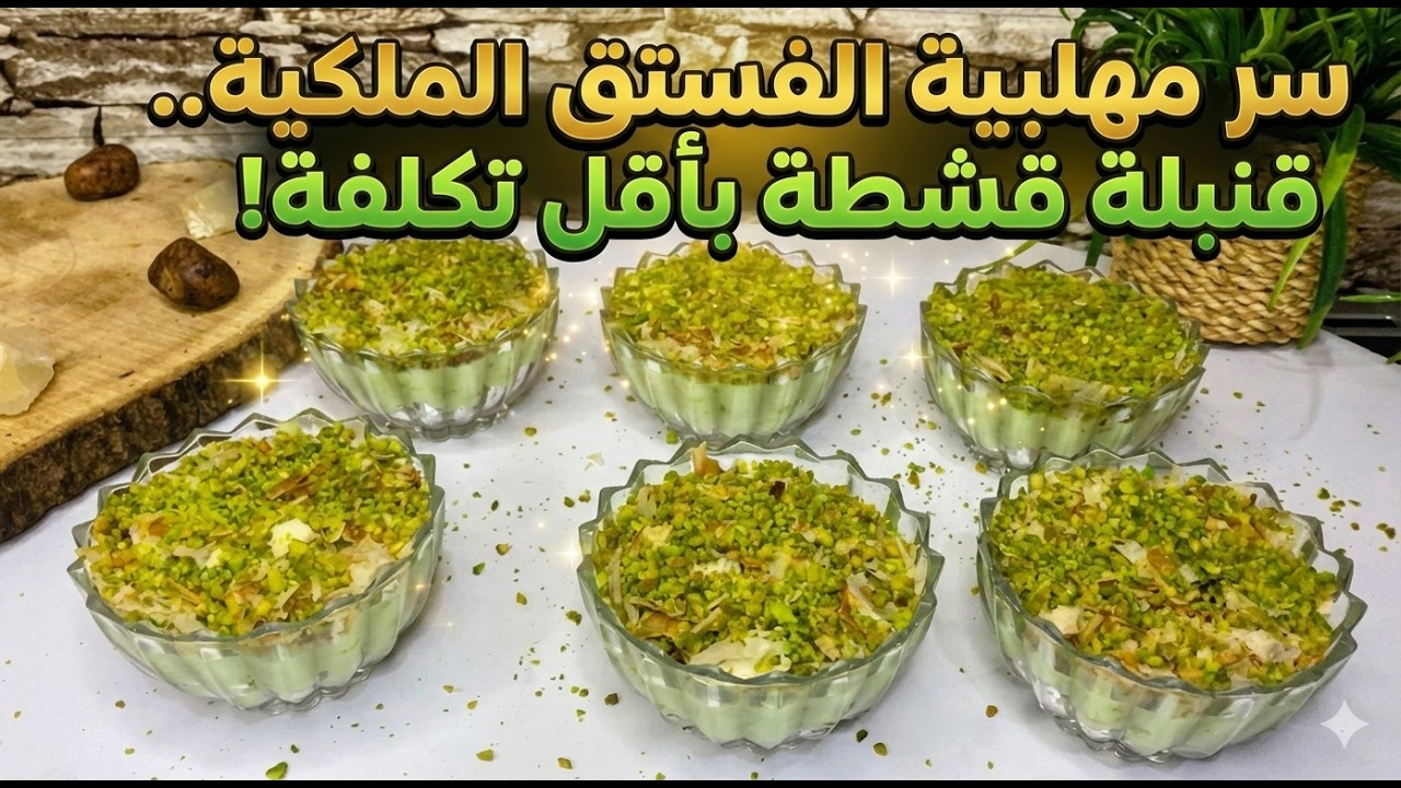 ليه تشتريها غالية؟ مهلبية الفستق الملكية في البيت بأقل التكاليف!