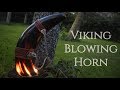 Horn  leatherworking  making a viking blowing horn