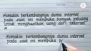 Cara menulis bagus dan rapi...( in slow motion ).