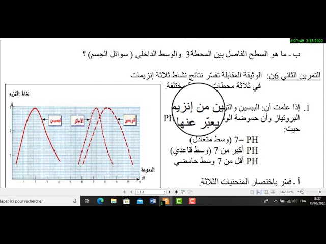 حصة المراجعة 01 سنة رابعة متوسط حول التغذية عند الانسان