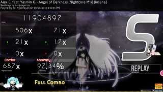 osu! - Angel of Darkness (Nightcore Mix) [Insane] HDHR RANK #10