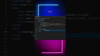 How to create 6 heading h1 in HTML page#html #shorts