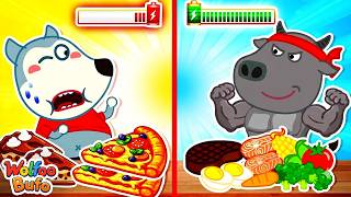 Junk Food vs Healthy Food! 🍔🥦 Who is Stronger? | Healthy Habits for Kids | Wolfoo and Bufo