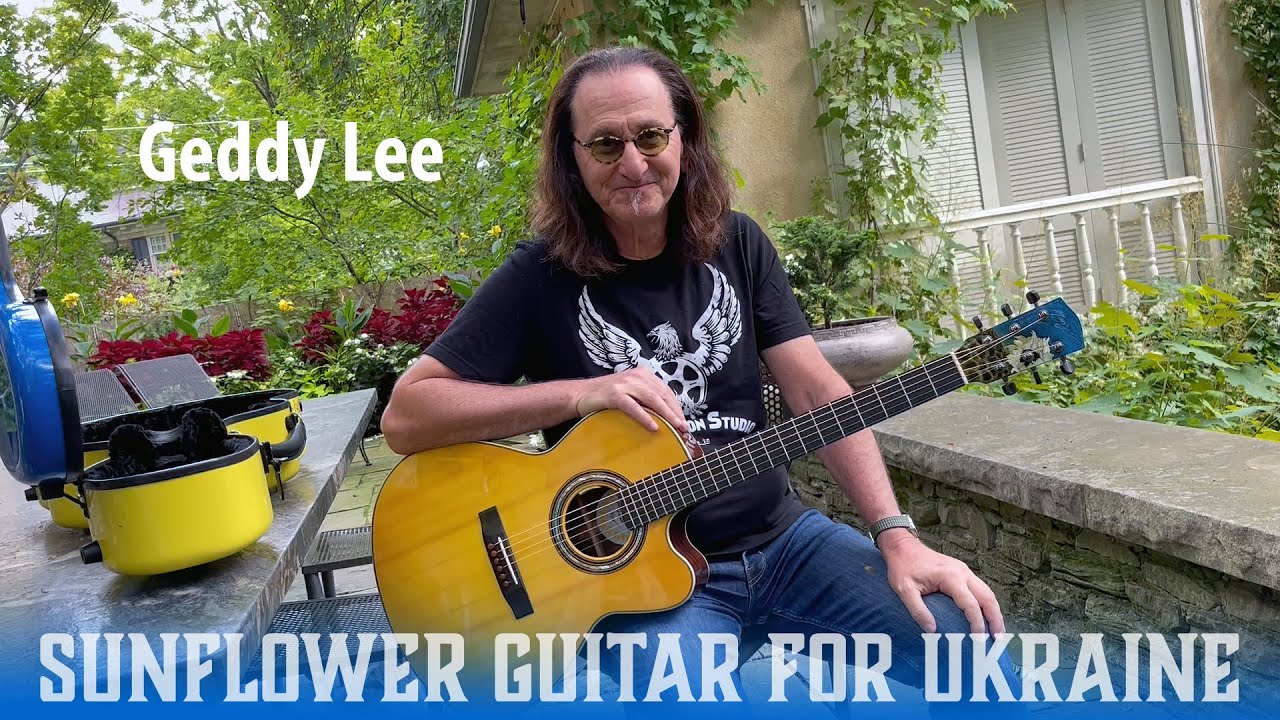 Geddy Lee shares his thoughts about Ukraine and the Sunflower Guitar -  YouTube