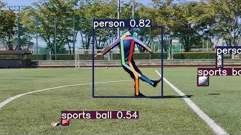 Football kick with pose estimation (Open-PifPaf) and object detection(Yolov5) with smartphone video.