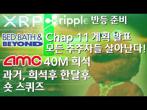   AMC 40M 희석 과거 희석후 한달뒤 숏스퀴즈 BBBY 모든 주주자들 살아난다