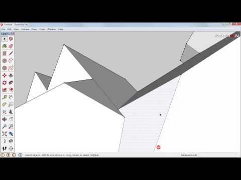 Расчёт площади крыши дома в SketchUp