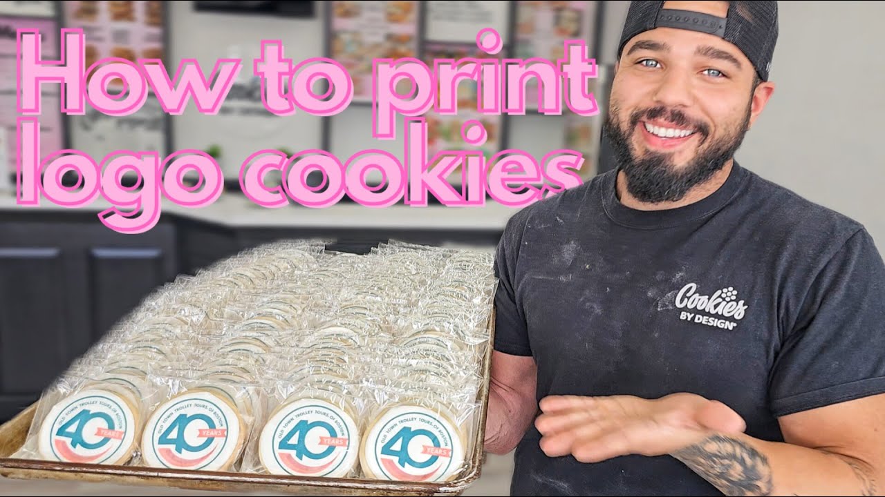Day in the life of a BAKERY OWNER | Printing logo cookies | Edible ...