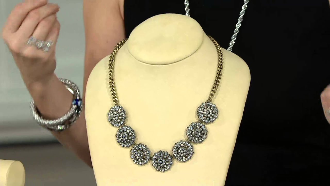 BaubleBar Crystal Dandelion Collar Necklace or Bracelet on QVC
