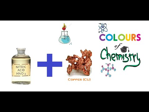 Nitric Acid reaction with Copper (HNO3 + Cu) | Colours of Chemistry