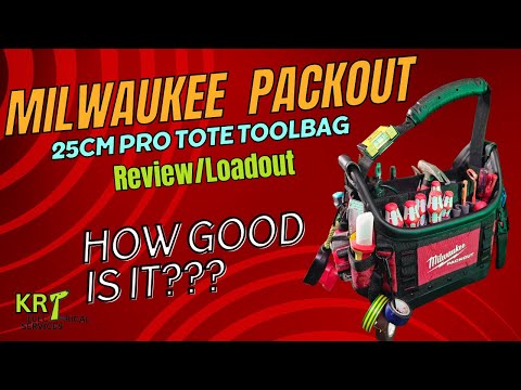 Milwaukee PACKOUT 25CM Pro Tote Tool bag Review / Loadout - Electrician