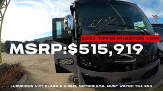 #1 TOP SELLING DIESEL MOTORHOME: 2023 TIFFIN PHAETON 40IH LUXURY BUS