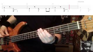 Fast Car by Tracy Chapman - Bass Cover with Tabs Play-Along