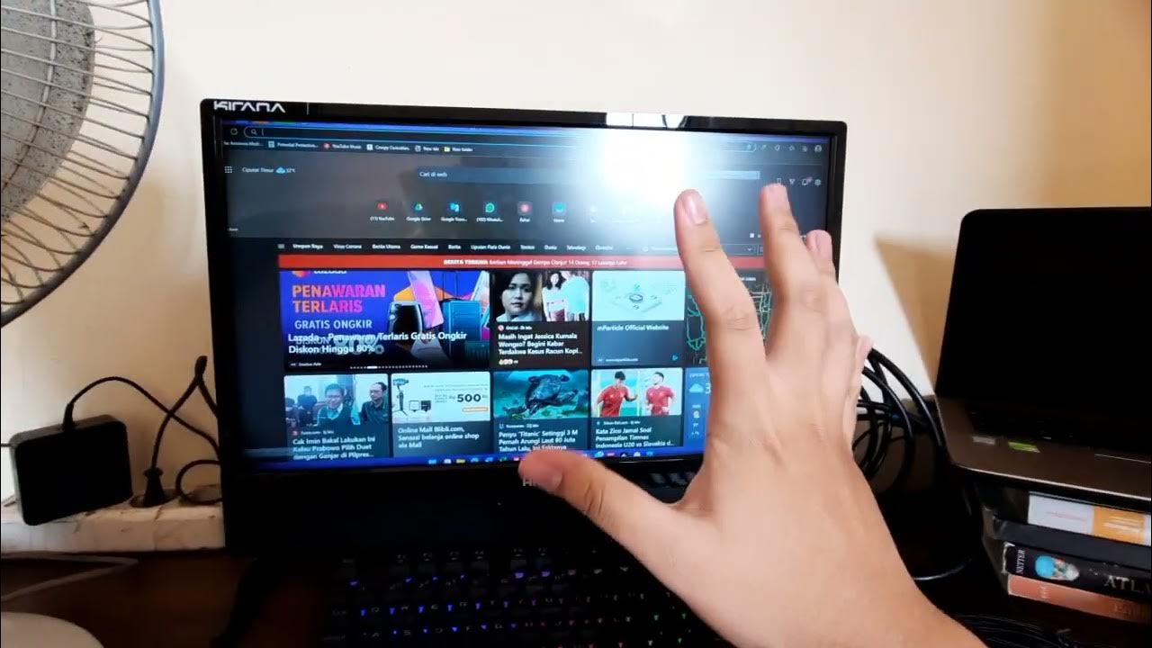 Mengatur display monitor TV LED AKARI KIRANA yang terpotong (cut off