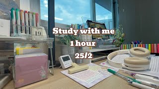 อ่านหนังสือกัน STUDY WITH ME 1 hour | 25/2 with music