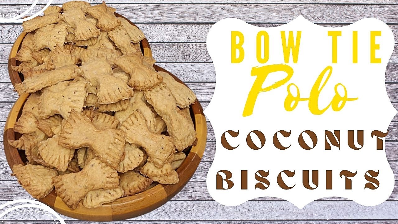 BOW TIE 🎀 COCONUT BISCUITS POLO OVEN BAKED YouTube