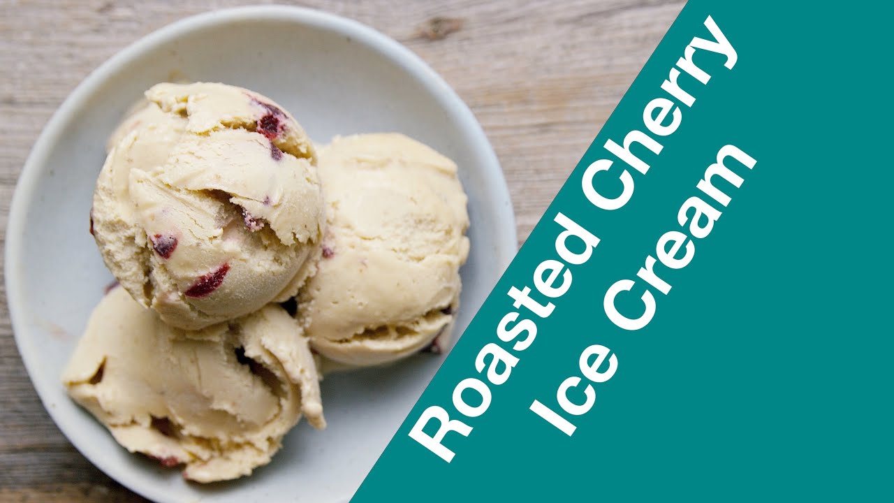 Crazy Good!! Roasted CHERRY Ice Cream | Glen And Friends Cooking