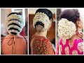 55+ Fab Hair Bun with Jasmine Flowers Garland Collection | Hair Bun With Gajra Hairstyle For Wedding