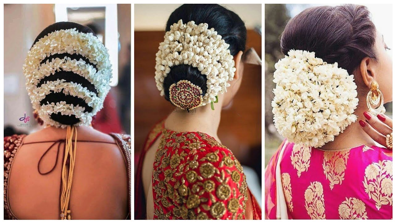 55 Fab Hair Bun With Jasmine Flowers Garland Collection For Weddings YouTube 55 Fab Hair Bun With Jasmine Flowers Garland Collection For Weddings YouTube