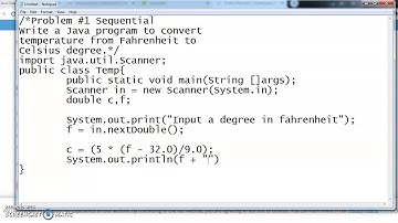 Basic Java Tutorial 2: Temperature Conversion