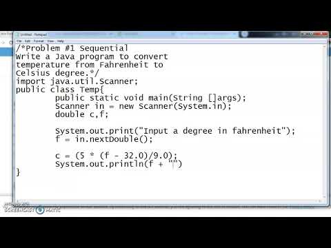 Basic Java Tutorial 2: Temperature Conversion