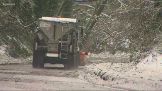 Road crews working to clear snow, slush