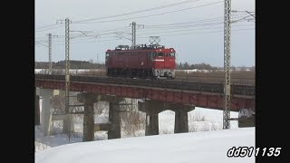 (非HD)夕張川橋梁でED79の試運転を撮った